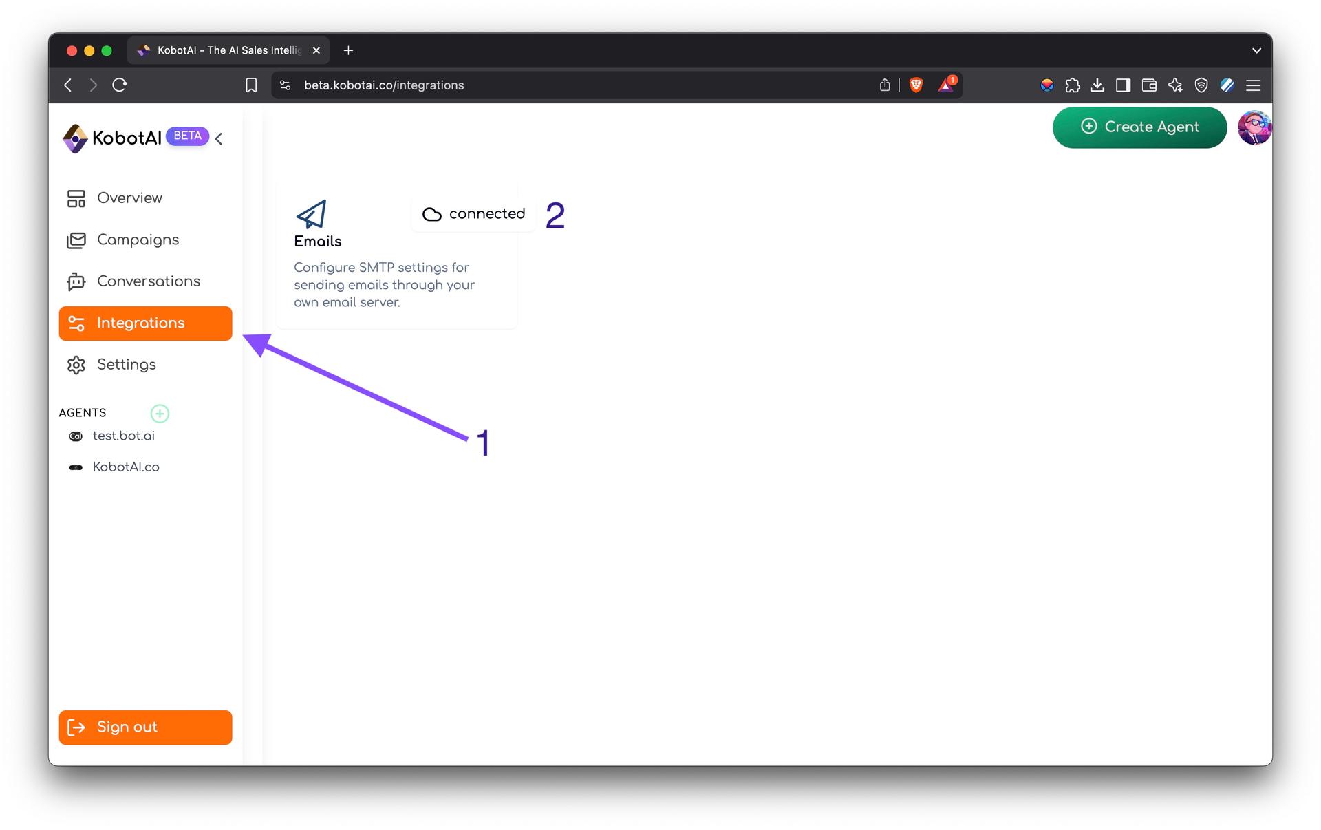 KobotAI Integrations Page